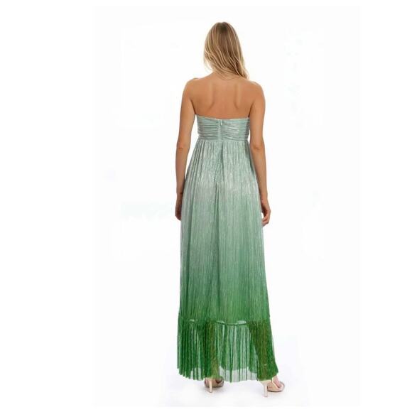 Jewel Badgley Mischka Metallic Ombré Strapless Gown size 10 (New) - Picture 3 of 7